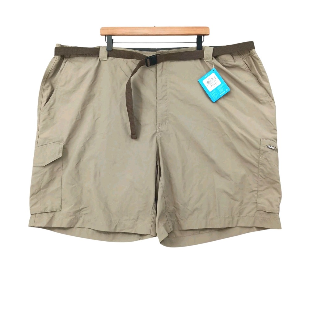 Columbia Silver Ridge Cargo Shorts Mens 54x9" Omni-Shade Ripstop Belted Hike NEW